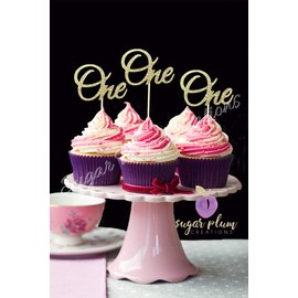 One Cupcake Topper SET OF 12