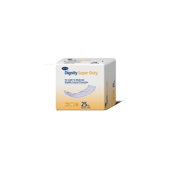 Hartmann 26955 Dignity Super-Duty Pad for Light to Moderate Protection, Disposable, 4" Width, 12" Length, White (Pack of 200)