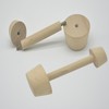 PRETYZOOM Double Ended Wooden Egg Tart Tamper Tool for Baking