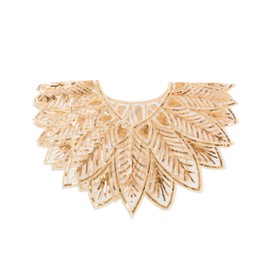 Coucoland Women's 1920s Shawl Sequin Beaded Evening Cape Art Deco Vintage Shawl Bolero Wraps (Gold Champagne)