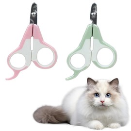 EIYVPRA 2 Claw Scissors Cats, Cat Claw Cutter 2 mm with Hole, Stainless Steel Cat Nail Cutter, Nail Clippers for Cats, Cats, Claw Cutters, Cats Claw Scissors, Beginners, Great Suitable