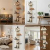 5-Levels Door Hanging Cat Climber, Vertical Door-Mounted Cat Tree Tower