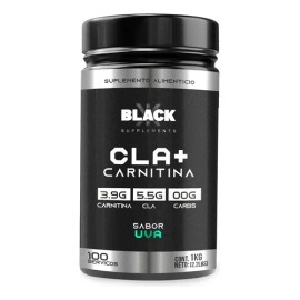 Black Supplements 1kg Cla  Carnitina 100 Servicios Sabores                                                                                            
