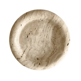 STONEKOCC US Stock Natural Stone Tray Dark Emperador Travertine Lilac White Marblecolor: Beige Travertine, size: 20x20x3cm