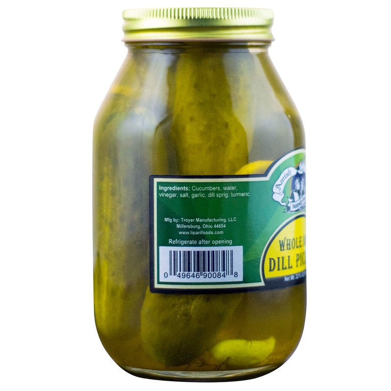 Amish Wedding Foods Whole Baby Dill Pickles, TWO 32 oz.
