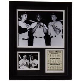 Legends Never Die Mickey Mantle, Roger Maris and Willie Mays Framed Photo Collage, 11x14-Inch (11112U)