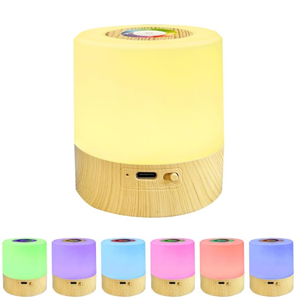 Mini LED Nachttischlampe Touch, Smart NachtLicht Dimmbar Stimmungslicht Schreibtischlampe, Timing