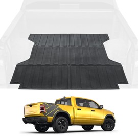 6.5 FT Truck Bed Mat Compatible with 2019-2023 Ram 1500, 78 Inches All Weather TPE Heavy Duty Pickup Truck Bed Liner