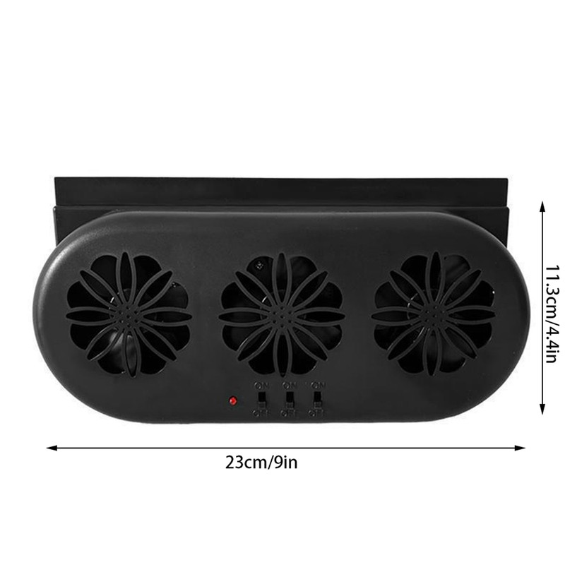 3-Fan Car Exhaust Fan USB Air Circulation Fan Ventilator Silent