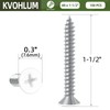 #8 x 1-1/2" White Head Sheet Metal Screws, 100 PCS