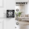 HIEMEY Glass Crystal Door Knobs Interior with Lock, Round Clear