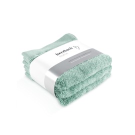 herzbach home Flannel Set of 3 30 x 30 cm - High Quality, Soft & Absorbent Mini Towels in Premium Quality - 100% Natural Cotton (Mint)