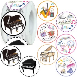 500PCS Piano Notes Stickers Party Favors-Music Sticker/Concert Sticker/Music Note Party Supplies Decorations Choir Birthday Baby Shower Party Favors