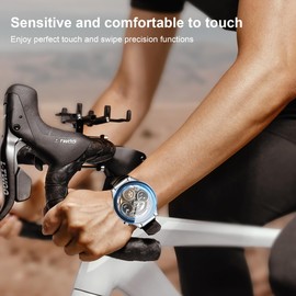 Fhyeugfy for Honor Watch 5 Ultra Case,[2 Pack] Hard PC Case with Tempered Glass Screen Protector,Ultra-Thin Scratch Resistant Cover -Clear+Black