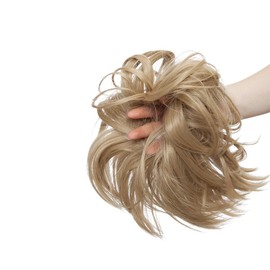 Tousled Updo Messy Bun Hairpiece Hair Bobbles Hair Extensions Ponytail with Elastic Hairpiece Hair Extensions for Women