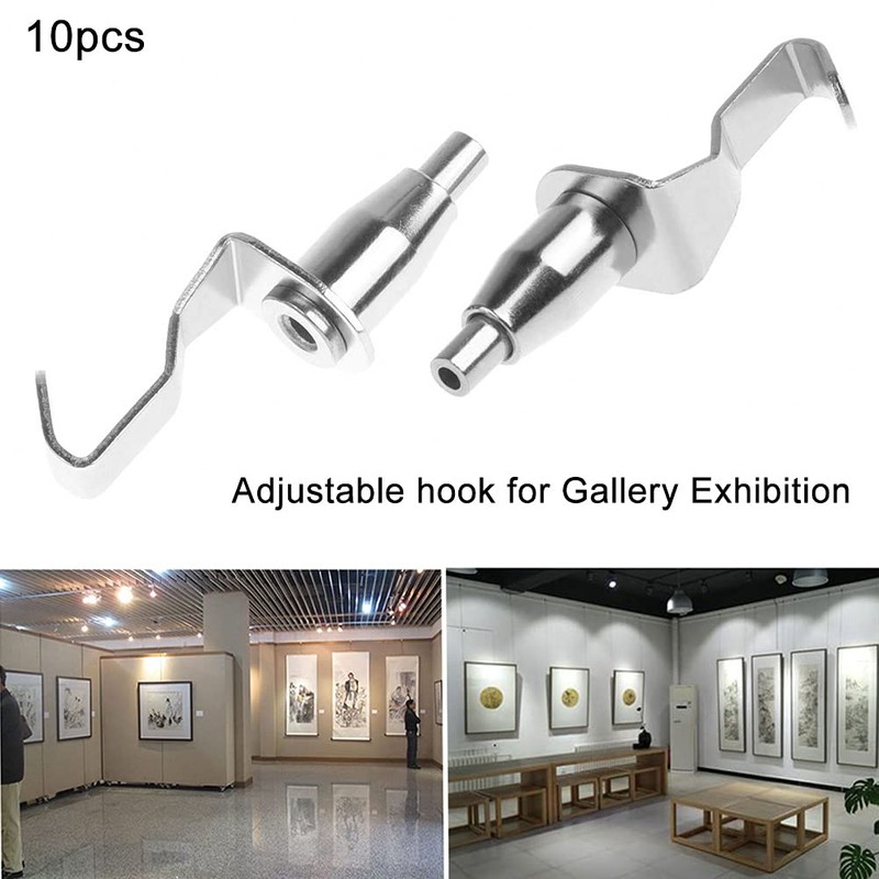10pcs Metal Art Gallery Adjustable Display Art Picture Hanger Hooks,
