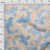 oneOone Cotton Poplin Twill Medium Blue Fabric Asian Japanese Koifish