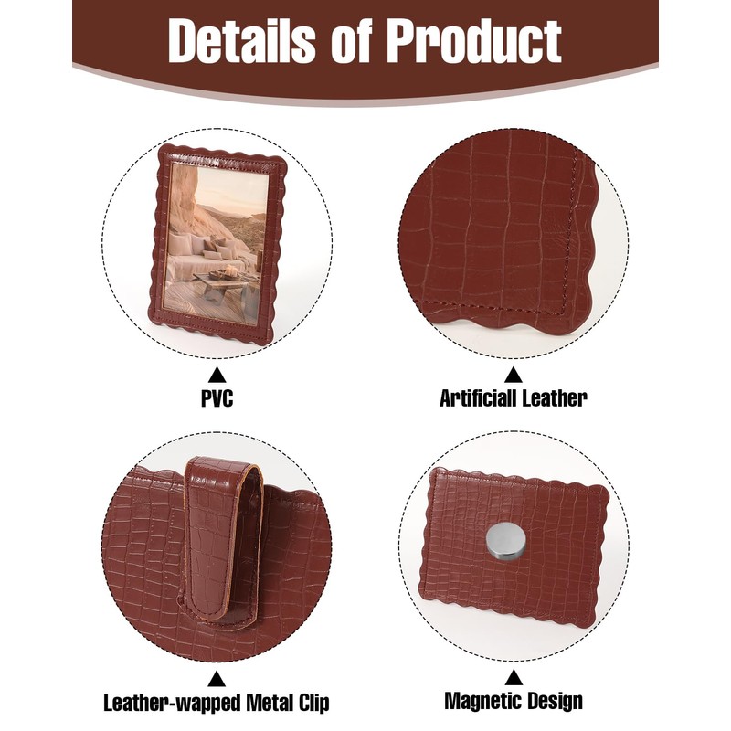 COOLYOUTH 2Pcs Car Picture Frame Car Visor Clip Picture Holders