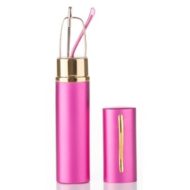 2 Packs Nebee Fashion Pocket Readers Ultra Slim Compact Reading Glasses Spring Temple w/Portable Nebee Fashion Pocket Clip Aluminum Case Pink +3.25
