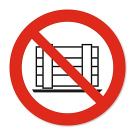 Prohibition Sticker P023 Parking or Storage Prohibited According to DIN EN ISO 7010 I Warning Safety I UV Protection I Weatherproof I Diameter 10 cm I hin_806