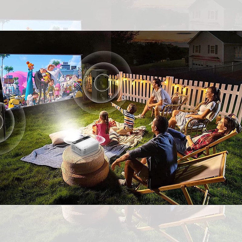 Mini Projector, 1080P Full HD Supported, Portable Movie Home Theater