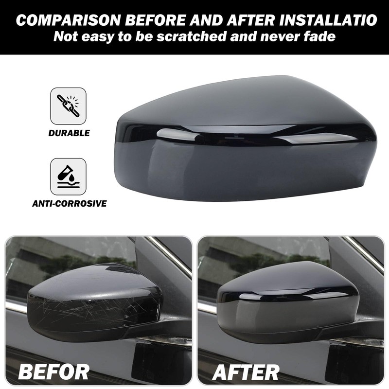 MOFOAP Replacement Right Passenger Side Mirror Cover Caps for Nissan