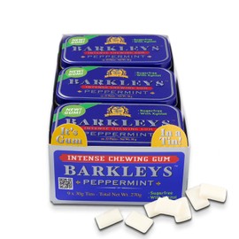 Barkleys Sugar Free Gum, Xylitol Peppermint Gum, Healthy Breath Refreshing & Long-lasting Flavor- Sugar Free, Sugarless, Mint, Keto, Vegan-9 Pack (270g,198 gums)