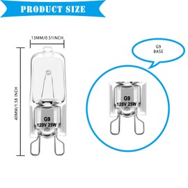 W10709921 Microwave Light Bulb Compatible with Whirlpool Maytag K-itchenAid 120V 25W Halogen Light Bulb Replace W10112515 AP5983626 PS11722423 AH2338904 1464853 AP4358902 EA2338904 PS2338904, 4 Pack