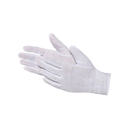 Jah 1092 Cotton Gloves, 12 Pairs, Oeko-Tex, Thin, White, white, 1092