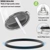20 oz Spill Proof Lid With Straw,Replacement Straw Lids Compatible