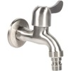 LATRAT 304 Stainless Steel Garden Faucet, Outdoor Wall Mounted Tap