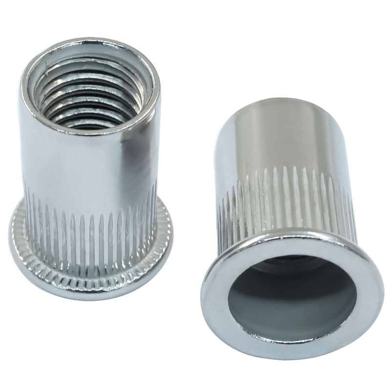 Zorveiio 15Pcs M12 Rivet Nuts - 304 Stainless Steel Flat