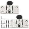 YANYUCB Boat Hand Rail Fittings,316 Stainless Steel Rectangular 90 Degree