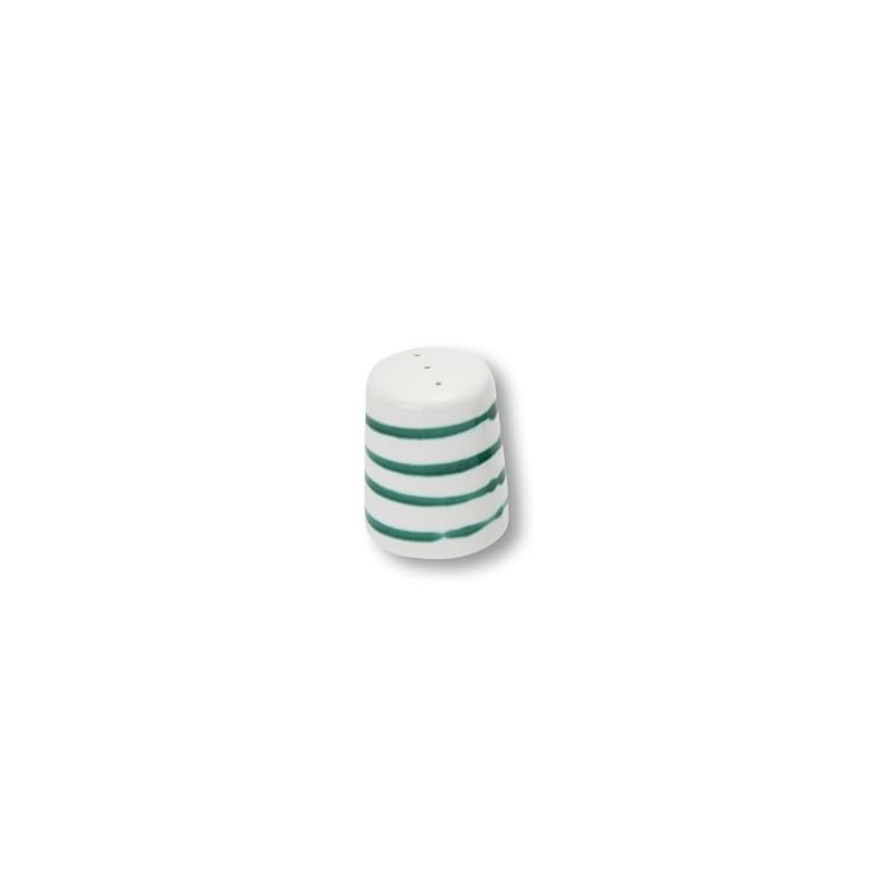 GMUNDNER KERAMIK Pepper Shakers Smooth Diameter 4.8 cm Green Flamed