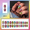 Vopintpy Gradient Leopard Print Press on Nails Short Square Fake