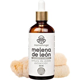 Melena de León - Tintura de Doble Extracción Apoyo Nootrópico para Concentración, Memoria y Claridad Mental 100% Cuerpo Fructífero Sin Estimulantes 50ml