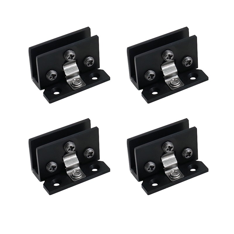 AWEN 4Pcs Glass Doors Hinge Cupboard Showcase Wine Cabinet Clamp