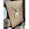 Boba Tea Necklace, Bubble Tea Necklace, Boba Pendant Necklaces, Bubble