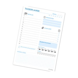 To Do Listen Pad A5, 50 Sheets Daily Planner without Date - Including Schedule, Priorities and Habit Tracker, To Do Planner for More Organisation and Motivation, Daily Planner, Notepad for Daily Tasks [German Language Version]