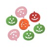 SEWACC DIY Wooden Buttons Set 100 Pcs Pumpkin Shape Colorful