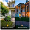 Solar Torch Light with Flickering Flame, 4 Pack Waterproof Bamboo