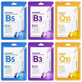 6PCS Face Mask Set: B5+B3+B10, Hydrate & Nourish Skin