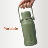 Insulated Water Bottle with Handle and Strap,Vacuum Travel Tumbler with