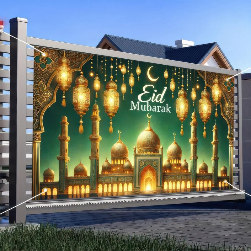 BlissYard Ramadan Mubarak Banner 71 X 43 Inch Ramadan Mubarak