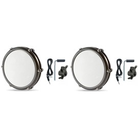 2 Pack - Alesis Nitro Max 8 Inch Single-Zone Mesh Tom Pad with Clamp and Silverline Audio 10ft Trigger Cable Bundle