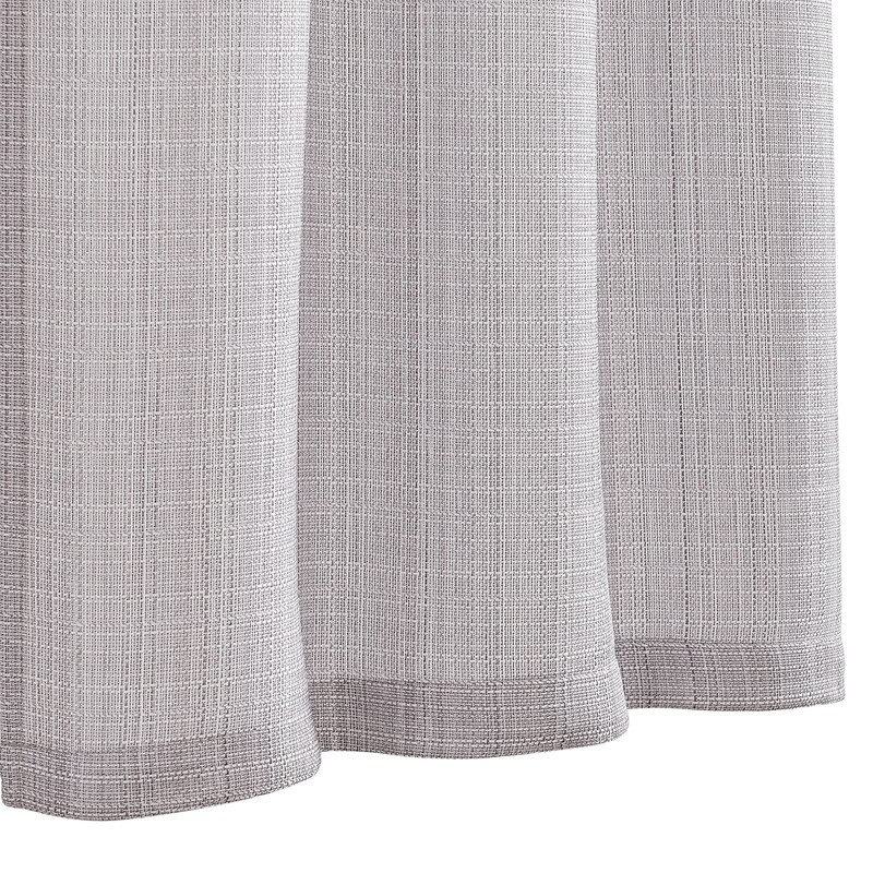 jinchan Tab Top Gray Kitchen Curtains 24 Inch Linen Textured