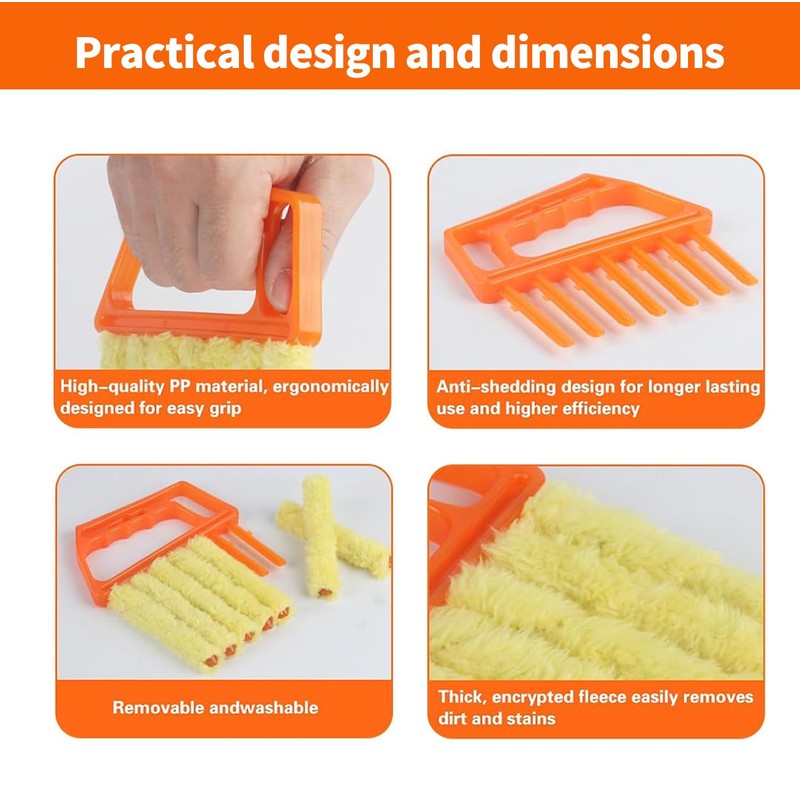 LZJPECES 6 Pcs Window Venetian Blind Cleaner Duster Tool, Microfiber