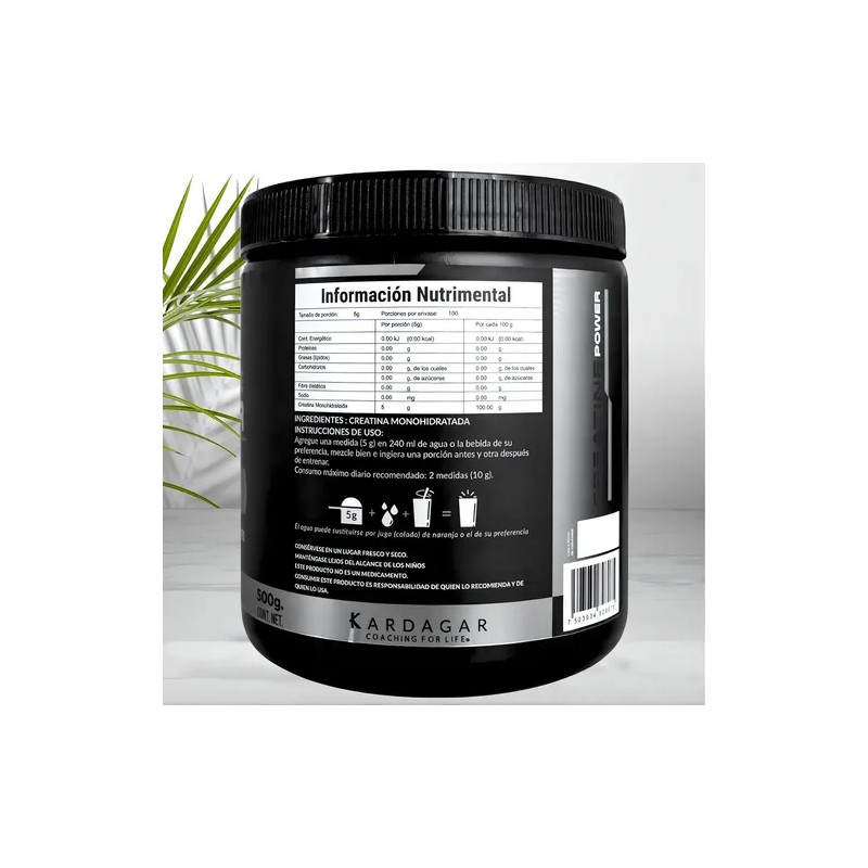 Creatina Monohidratada Kardagar Power Alta Pureza 500g