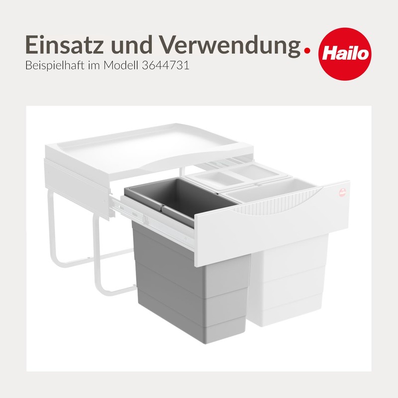Hailo Waste Bin 12 | Inner Bucket 1102449 Light Grey