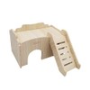 Wood Hamster House, Fun Tiny Hamsters Hideout, Detachable Hut for